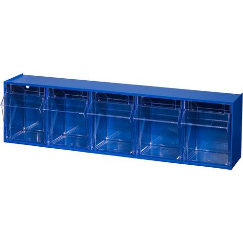Bloc-tiroirs Varioplus Proflip 5 à 5 Bacs Amovibles Bleu