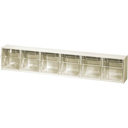 Bloc-tiroirs Varioplus Proflip 6 à 6 Bacs Amovibles Blanc