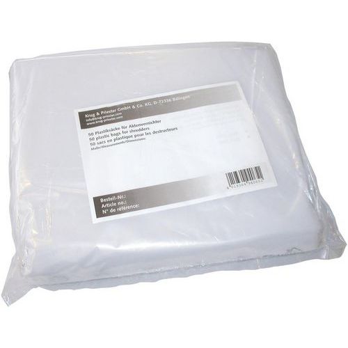 Lot de 50 - Sacs Plastique 200l Pour Destructeur De Documents