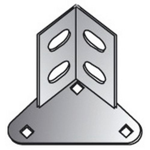 Schulte - Socle d'appui Quick-Fix Plus - Acier Gris 40mm - Finition Rayonnage - Montage Facile