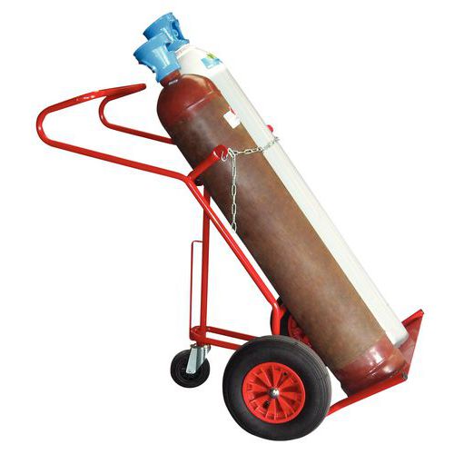 Chariot en acier pour bouteille de gaz oxygène / propane type B20