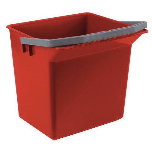 Seau Rectangulaire 6 L Rouge 24 X 225 X 23