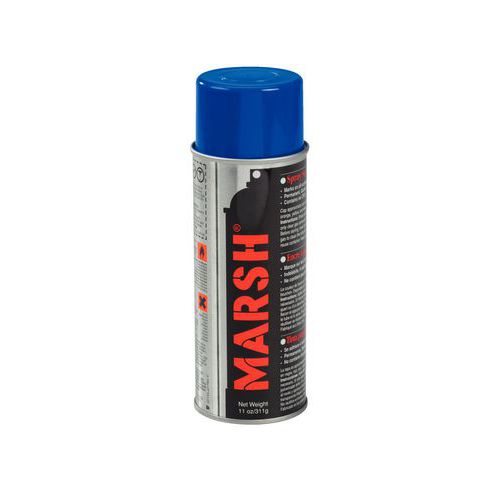 MSSC - Bombe aérosol peinture bleu 0.4L - Pour toutes surfaces - Marquage durable