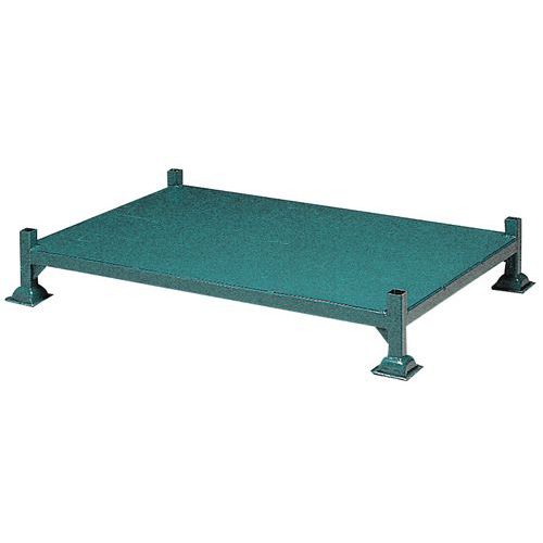 Sameto Technifil - Palette tubulaire tôlée 1000x1200mm - Acier laqué - Charge 1000kg statique / 650kg dynamique