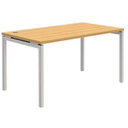 Bureau Open Hêtre/blanc L Ht:140 Cm