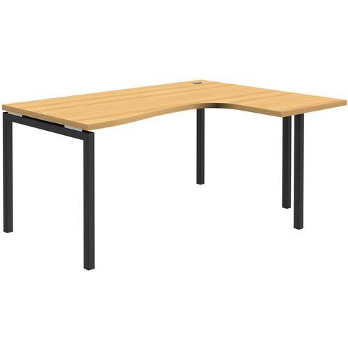 Bureau Compact Retour Droit - Hêtre - Open - 120x160cm