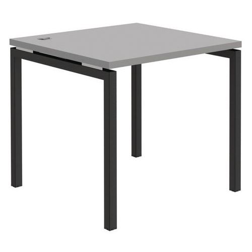 Bureau Droit - Gris Clair - Open - Hauteur 80 Cm