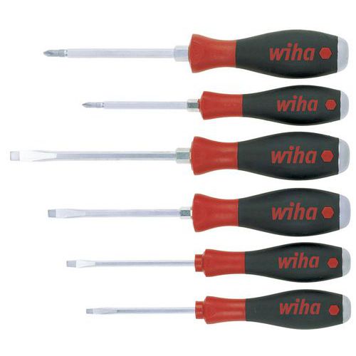 Jeu De 6 Tournevis Softfinish Avec Disque De Frappe Fente Et Phillips