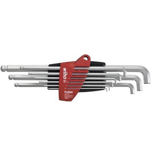 Jeu 9 Clés Mâles 6 Pans Tête Sphérique Et Courte En Ã‰tui