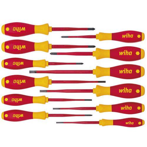 Jeu De 12 Tournevis Softfinish Electric Slimfix