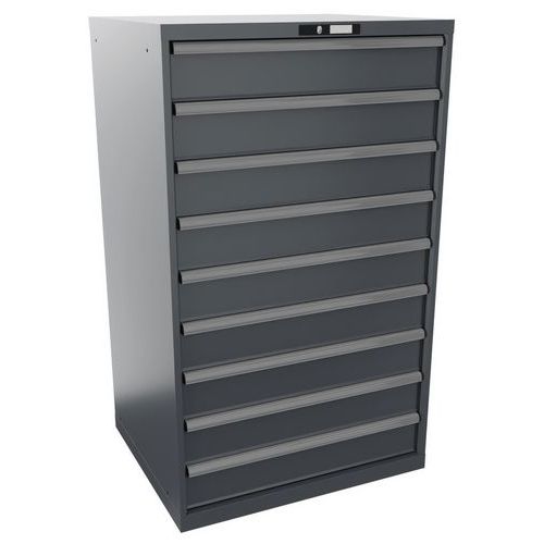 Armoire Gris 870x725x1450 Avec 9 Tiroirs 200kg _ 78.712.050