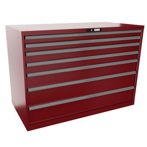 Armoire Rouge 1431x725x1000 Avec 7 Tir. 75kg _ 78.856.070