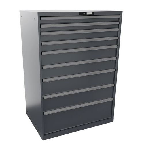 Armoire Gris 1023x725x1450 Avec 9 Tiroirs 75kg _ 78.296.050