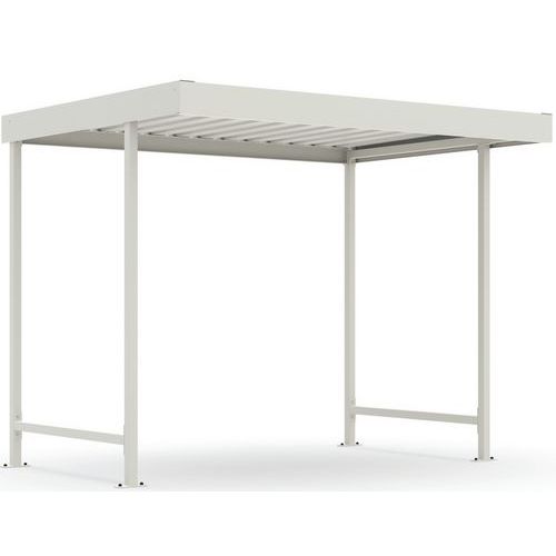 Abri Cycle Galvanisé + Ral 9002 - Leipzig L12 Module Simple