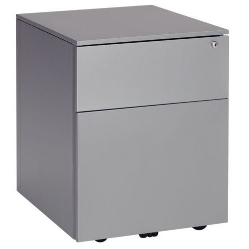 Adema Caisson Mobile 2 Tiroirs Coloris Argent