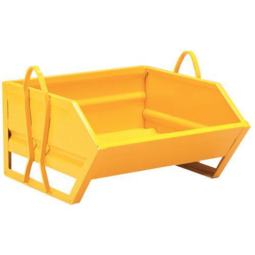 Benne-conteneur Metallique Jaune A Bec 800 Kg