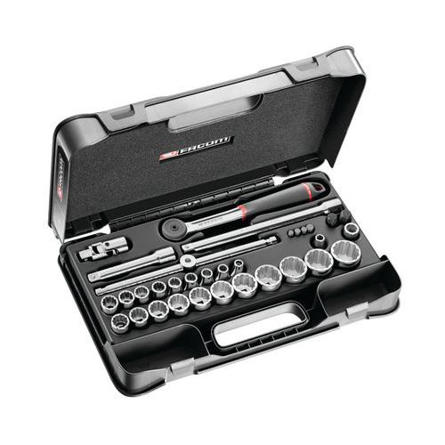 Coffret douilles 1/2 12 pans métriques - S.446ADP Coffret douilles 1/2 12 pans métriques - S.446ADP