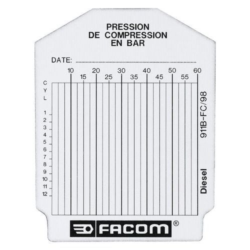 Facom 1 Sachet De 100 Fiches De Contrôle - Diesel Facom