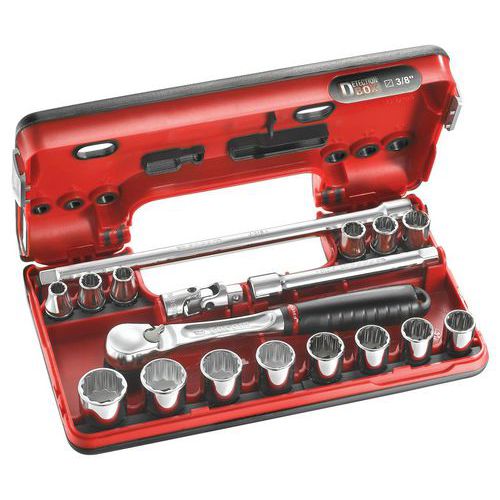 Coffret DBOX douilles 3/8 12 pans métrique - JL.DBOX112 Coffret DBOX douilles 3/8 12 pans métrique - JL.DBOX112