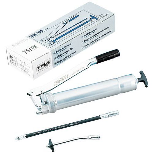 Umeta - Pistolet Graisseur à Coulisse - 500 cm³ - Acier Argent - Pression 800 bar - 3 Ans Garantie