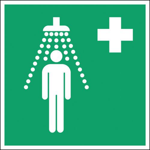 Brady - Panneau de sécurité carré rigide - 200 x 200 mm - Signalétique secours évacuation ISO 7010