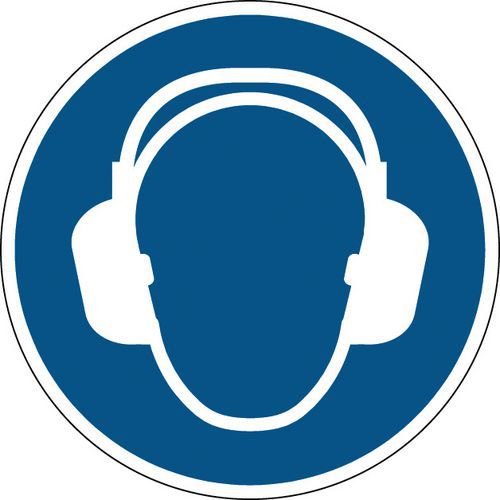 Brady - Panneau Obligation Auditive Rigide Ø 315 mm Polypropylène - Signalétique Sécurité ISO 7010