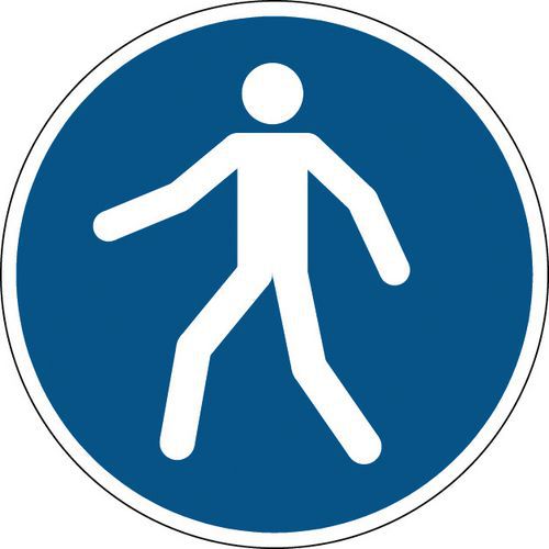 Brady - Panneau Obligation Rond Rigide Polypropylène 20 cm Ø - Norme ISO 7010 - Lean Management