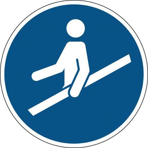 Brady - Panneau Obligation Rond Rigide 10 cm Polypropylène - Norme ISO 7010 - Lean Management