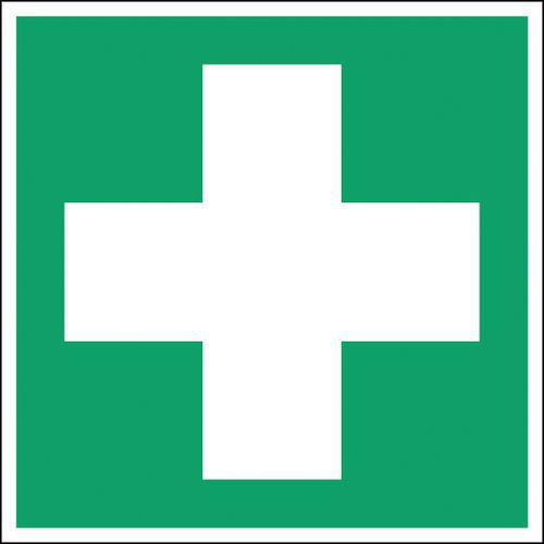 Brady - Panneau Secours Rigide Polypropylène 100x100mm ISO 7010