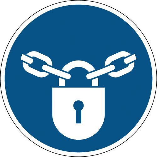 Brady - Panneau Obligation Rond 100mm Polypropylène Rigide ISO 7010