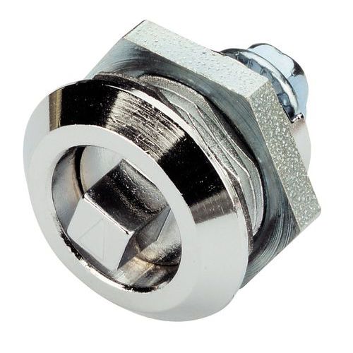 Emka - Loquet 1/4 Tour Inox 304 Carré 8mm IP65 - Corps 18mm - Garantie 3 Ans