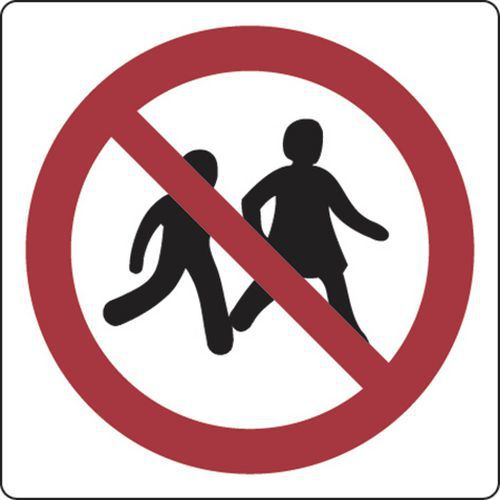 Panneau interdiction - Interdit aux enfants - Aluminium Panneau interdiction - Interdit aux enfants - Aluminium