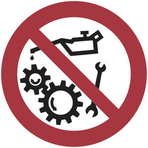 Panneau 20x20cm(ne Pas Travailler Sur Machine En Mouvement)