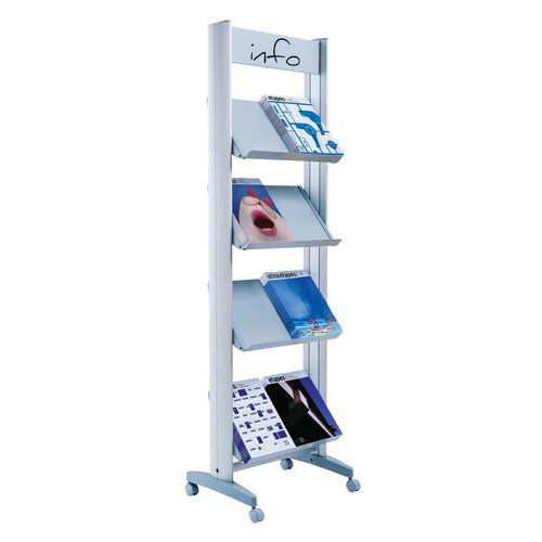 Présentoir mobile - Aluminium - Paperflow Présentoir mobile - Aluminium - Paperflow