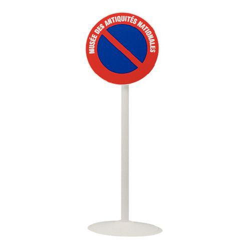 Poteau Metallique Sur Socle Pour Panneaux D E Signalisation
