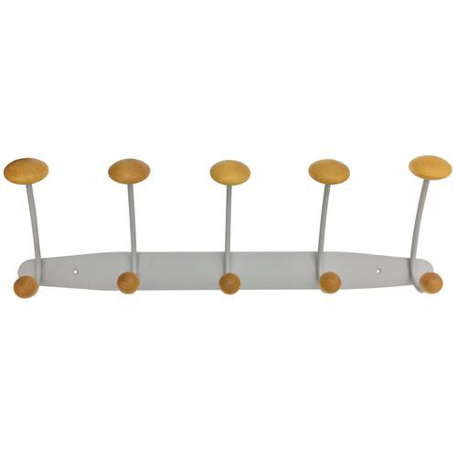 Portemanteau Métal Et Bois L51 Cm Gris