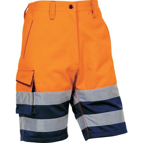 Bermuda De Travail Haute Visu. Marine/orange Fluo 3xl Phbe2