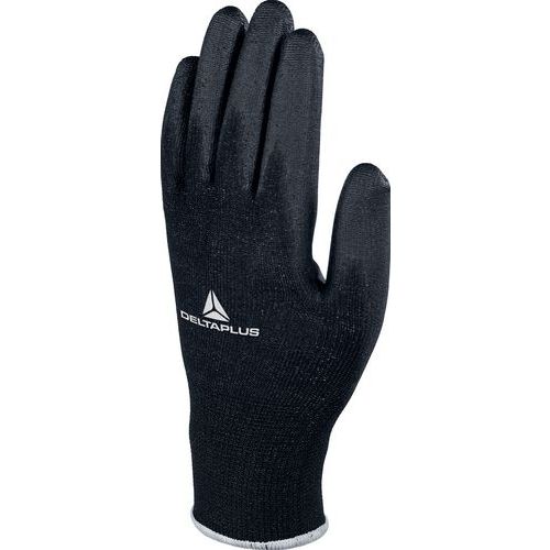 Gants De Manutention Tricot Polyester/ Paume Polyuréthane Noir 06 Ve702pn