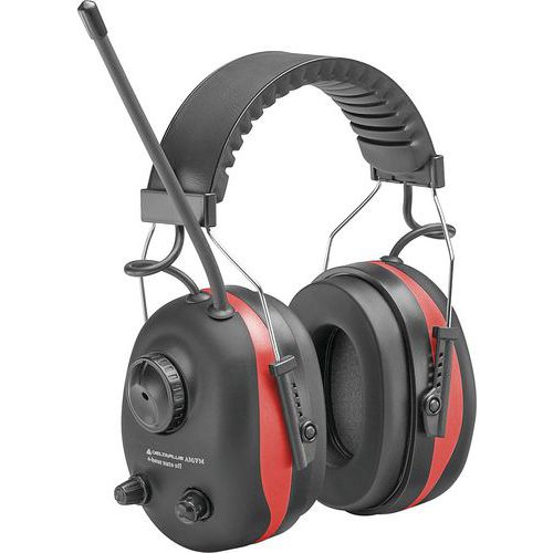 Casque Antibruit Ã‰lectronique Radio Noir/rouge _ Pitradio3