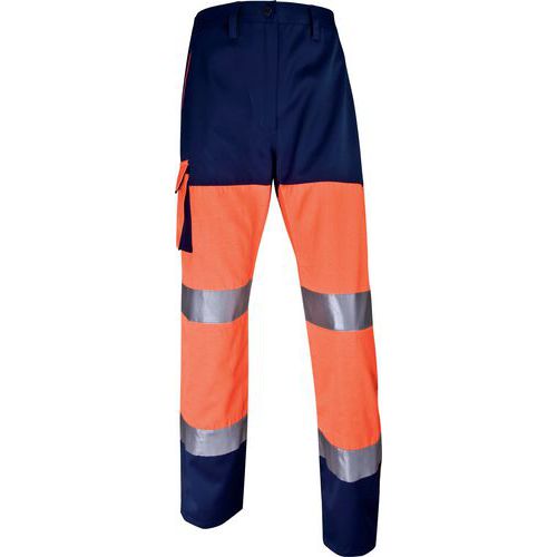 Pantalon De Travail Haute Visu. Marine/orange Fluo S Phpa2