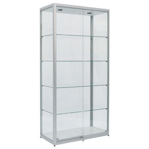 Vitrine D'exposition 2 Lampes Modèle Factory 200 - Argent