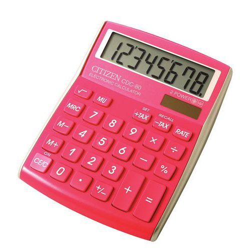 Calculatrice De Table Citizen Cdc 80pkwb Fuchsia