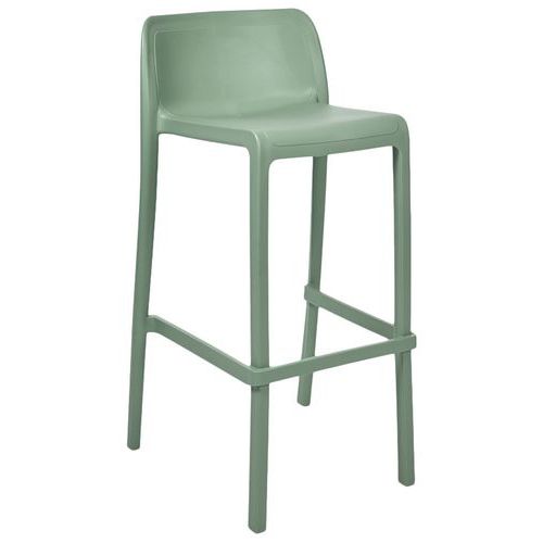 Stamp - Chaise haute Attic Polypropylène Vert - Usage Collectivité - Empilable - 4.8 kg