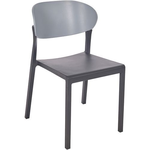Chaise Bake Polypropy Struc/ass Anthracite - Doss Blue Grey