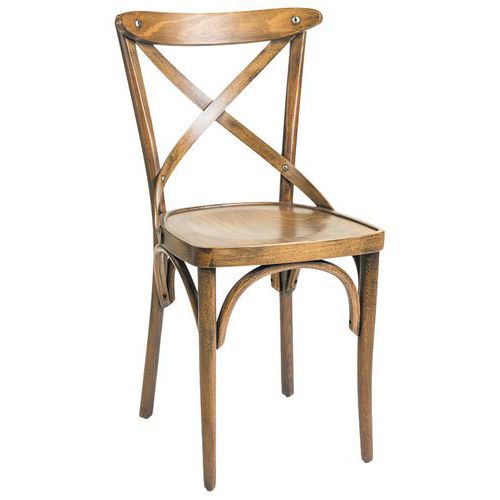 Chaise Pise Struc Hêtre Massif - Ass/doss Bois French Patina