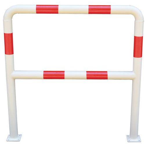 Barrière De Sécurité à Platine Ø 59 Mm L 2m - Blanc/rouge