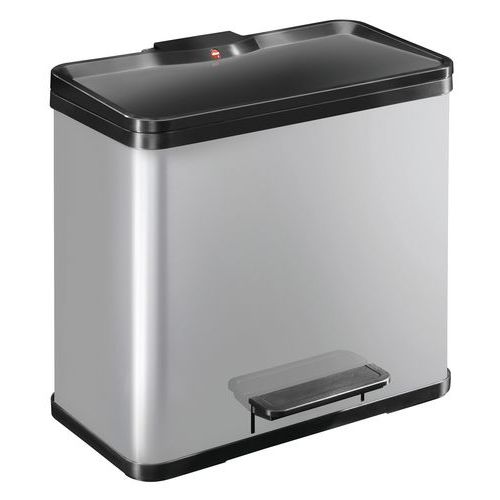 Poubelle Öko Trio Plus L 3 X 9 L Argent - Hailo
