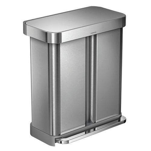 Poubelle À Pédale Recycler 24 Et 34l Inox Avec Liner Pocket