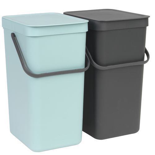 Poubelle encastrable Sort&Go 2x16L - Brabantia Poubelle encastrable Sort&Go 2x16L - Brabantia