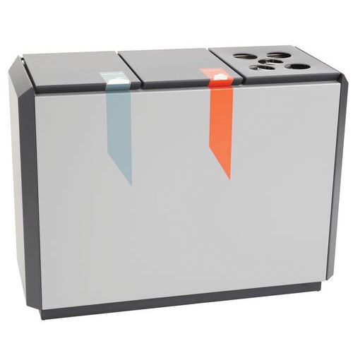 Poubelle Recyclostar 3 Avec Compartiment Gobelets